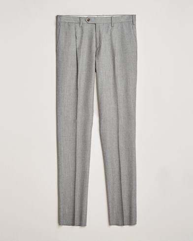 Men |  | Lardini | Wool/Cashmere One Pleat Trousers Light Grey