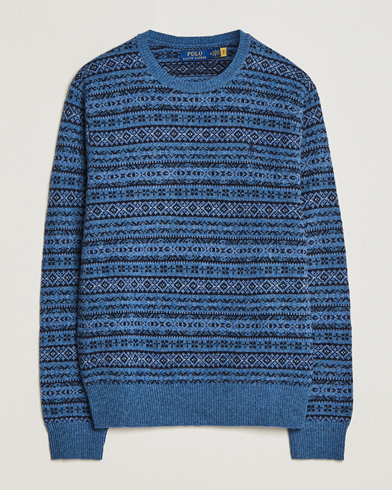 Men | Knitted Jumpers | Polo Ralph Lauren | Wool/Cashmere Fairisle Sweater Navy