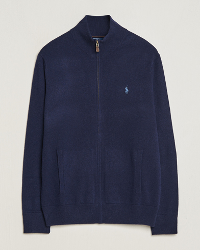 Men |  | Polo Ralph Lauren | Merino Knitted Full Zip Sweater Hunter Navy