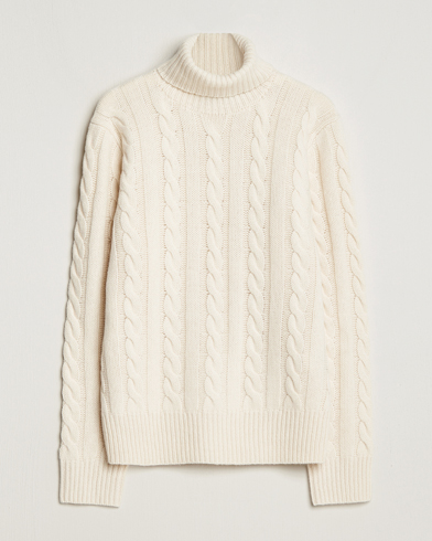 Men | Sale: 50% Off | Polo Ralph Lauren | Wool Structured Knitted Sweater Andover Cream