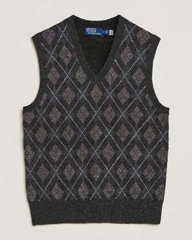 Men |  | Polo Ralph Lauren | Wool Argyle Slipover Charcoal