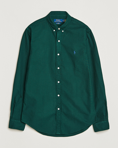 Men | Oxford Shirts | Polo Ralph Lauren | Slim Fit Garment Dyed Oxford Hunt Club Green