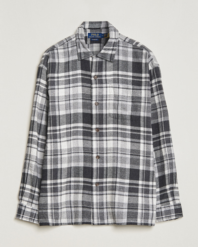 Men | Sale: 50% Off | Polo Ralph Lauren | Brushed Flannel Checked Shirt Grey