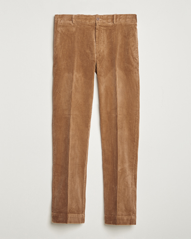 Men | Corduroy Trousers | Polo Ralph Lauren | Corduroy Pleated Trousers Rustic Tan