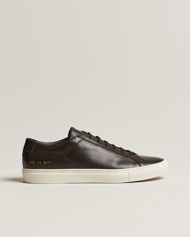Men | Common Projects | Common Projects | Original Achilles Pebbled Leather Sneaker Dark Brown