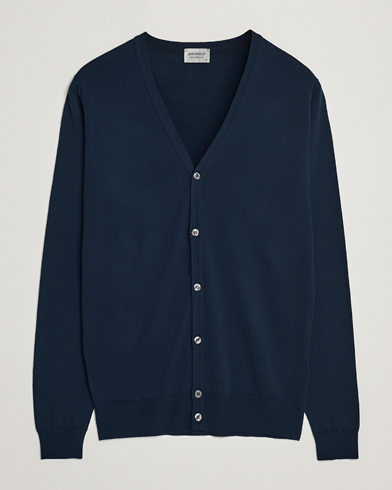 Men | Sweaters & Knitwear | John Smedley | Petworth Extra Fine Merino Cardigan Orion Green