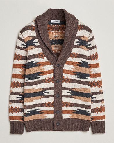 Men | Sweaters & Knitwear | Gran Sasso | Aspen Heavy Knitted Wool Cardigan Multi