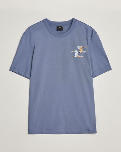 Men | Paul Smith | PS Paul Smith | Flying Bird Crew Neck T-Shirt Washed Blue