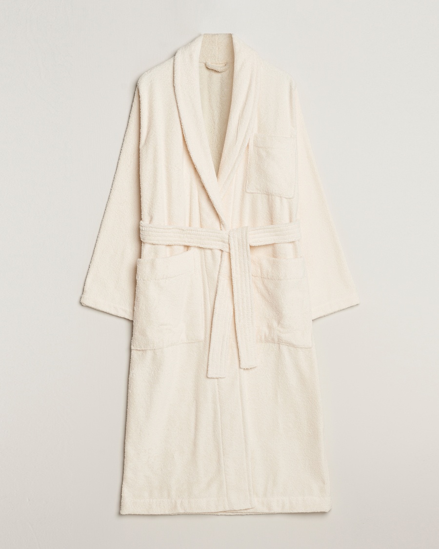 Tekla Organic Terry Bathrobe Ivory – White