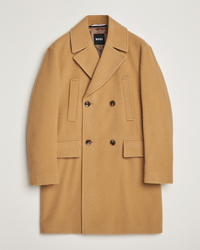 Men | Coats | BOSS BLACK | Cam Double Breasted Coat Medium Beige