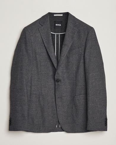 Men | Sale: 50% Off | BOSS BLACK | Hanry Tech Flannel Blazer Dark Grey