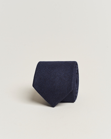 Men |  | Amanda Christensen | Wool Flannel 8cm Tie Navy