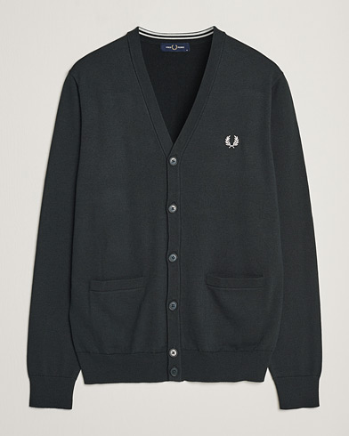 Men | Cardigans | Fred Perry | Knitted Cardigan Night Green