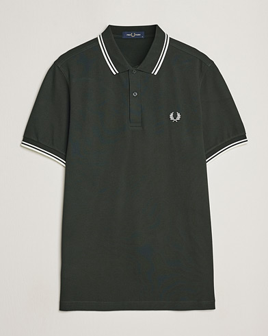 Men |  | Fred Perry | Twin Tipped Polo Shirt Night Green