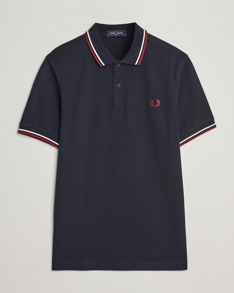 Fred Perry Twin Tipped Polo Shirt Navy – Blue