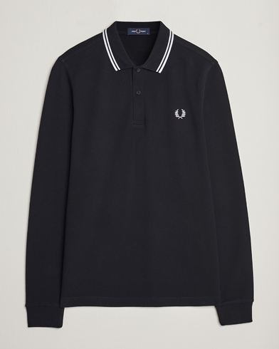 Men | Fred Perry | Fred Perry | Long Sleeve Twin Tipped Shirt Black