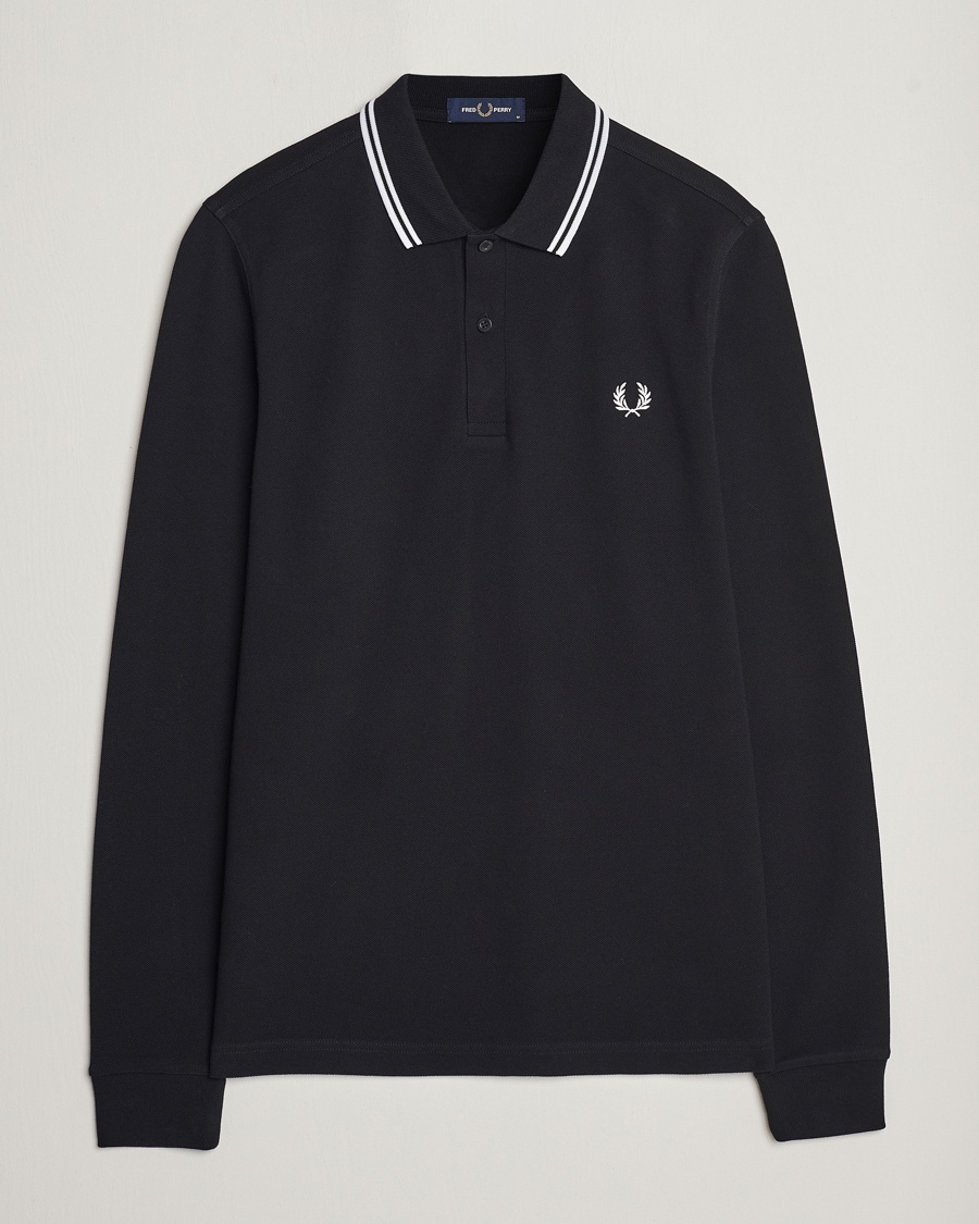 Fred Perry Long Sleeve Twin Tipped Shirt Black – Black