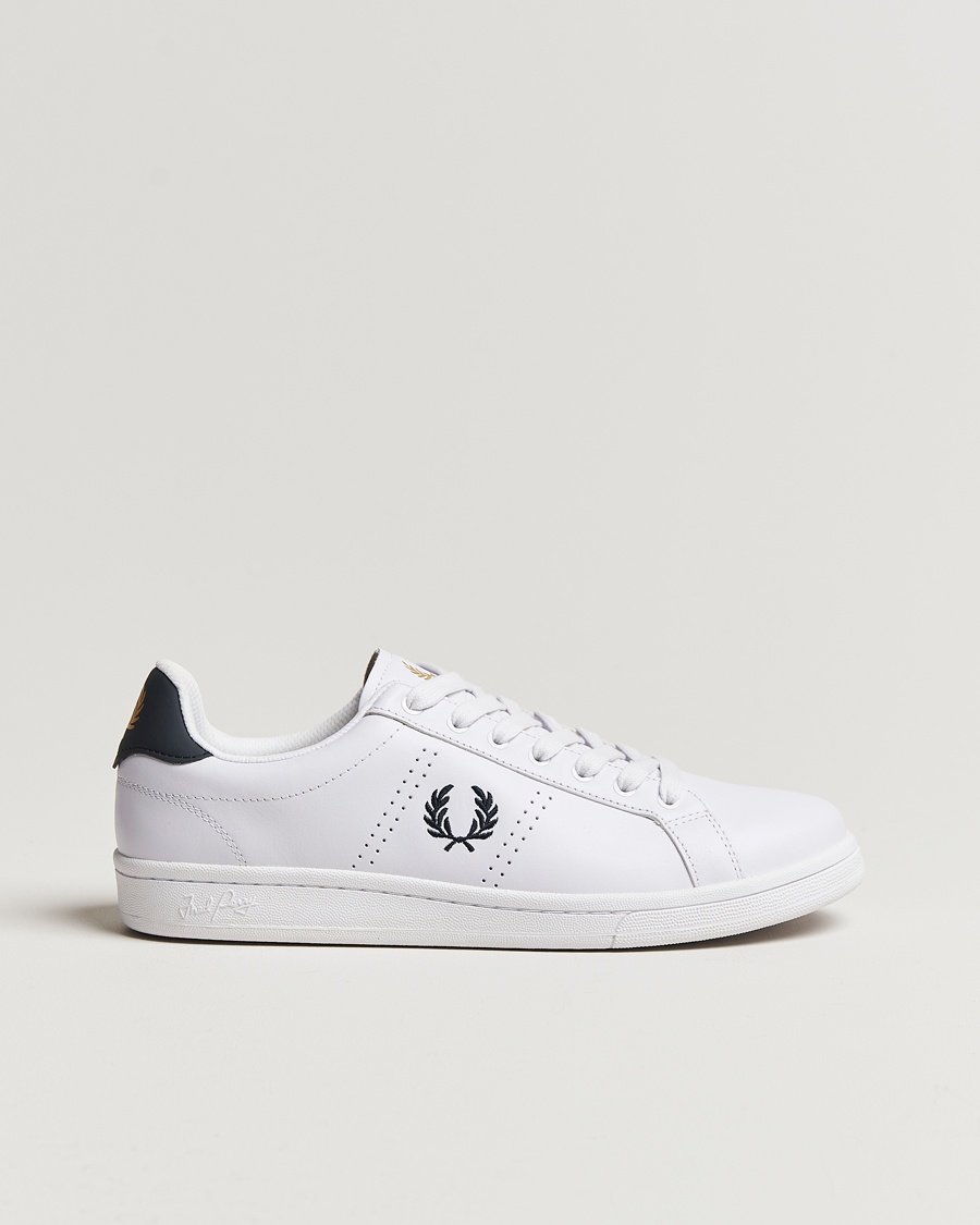 Fred Perry B721 Leather Sneakers White/Navy – White
