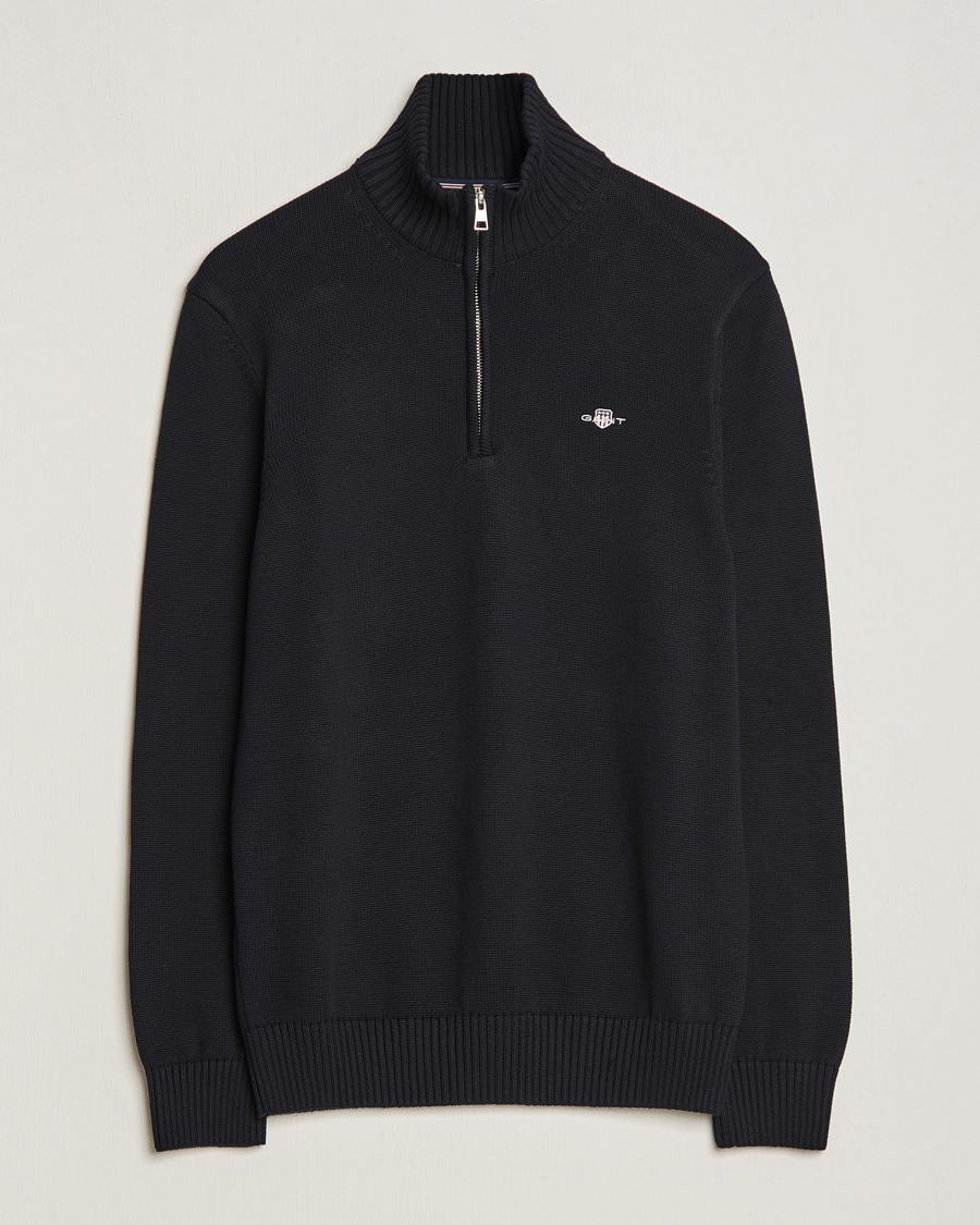 Gant Cotton Half Zip Black – Black
