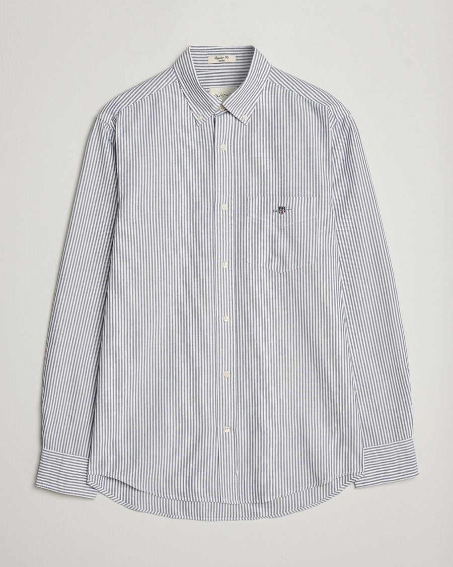 Gant Regular Fit Striped Oxford Shirt Persien Blue – White