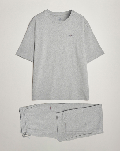 Men | Pyjamas | GANT | Premium Loungewear Set Grey Melange