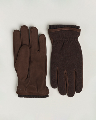 Men |  | Hestra | Noah Nubuck Wool Tricot Glove Espresso