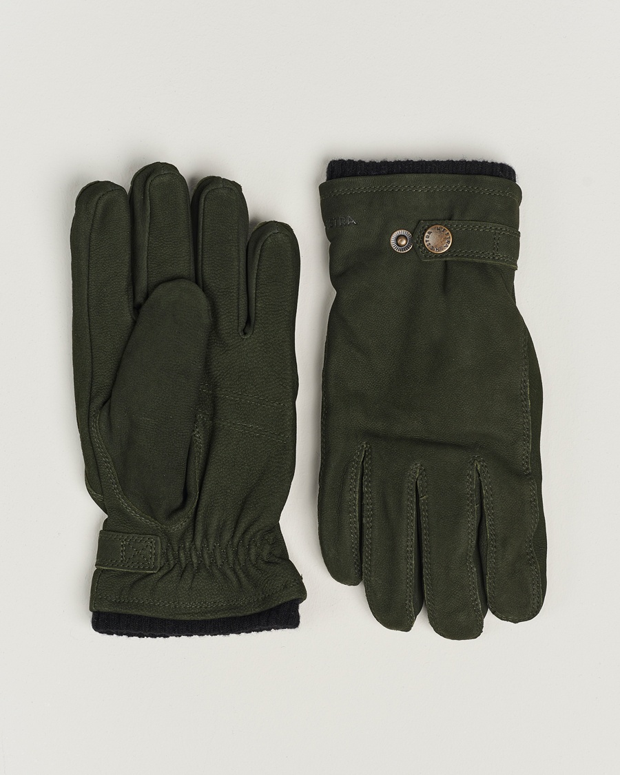 Hestra Bergvik Fleece Liner Buckle Nubuck Glove Bottle Green – Green