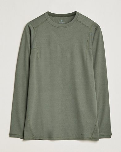 Men | Snow Peak | Snow Peak | Recycled Polyester/Wool Long Sleeve T-Shirt Olive