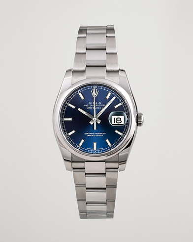 Men | Pre-Owned & Vintage Watches | Rolex Pre-Owned | Datejust 116200 Oystert Perpetual Steel Black Steel Blue