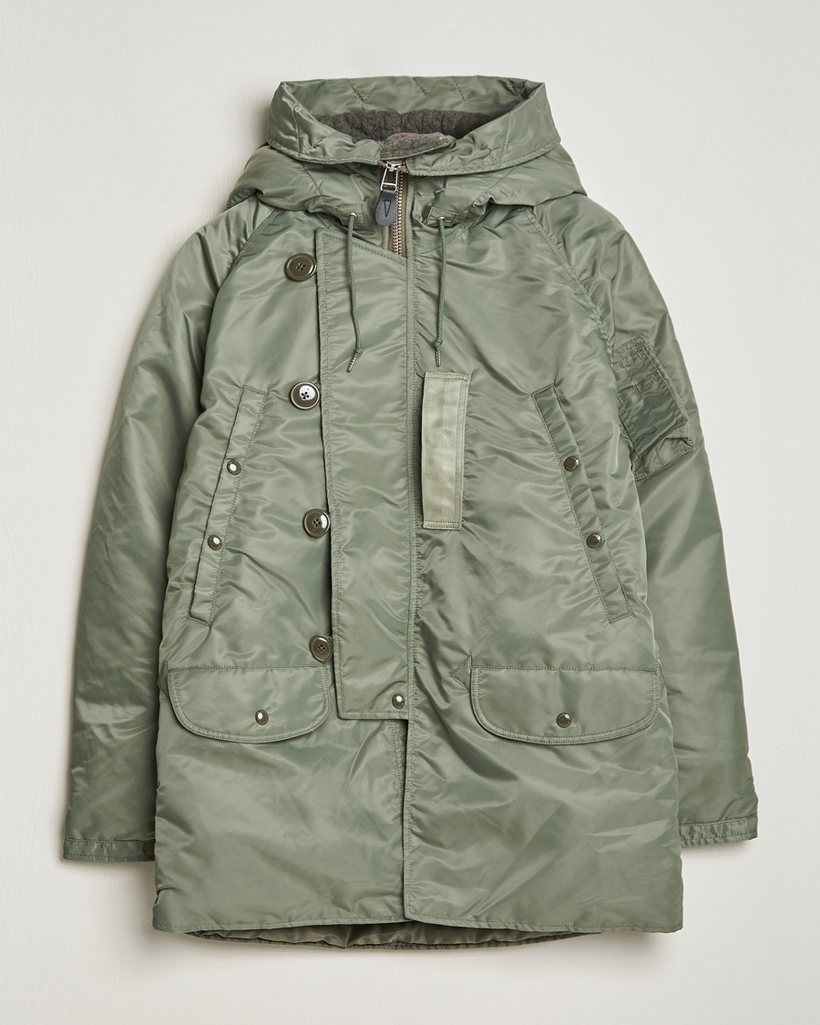 BEAMS PLUS MIL Type N-3B Parka Sage at CareOfCarl.com