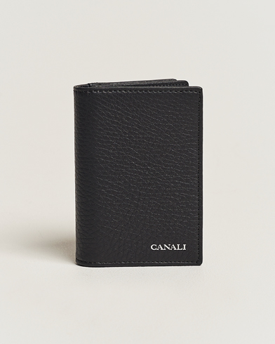 Men | Canali | Canali | Grain Leather Billfold Black