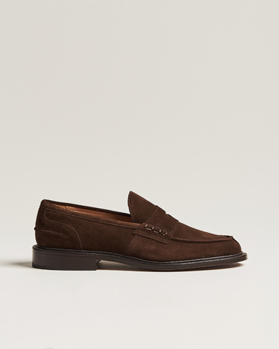 Men | Tricker's | Tricker's | James Penny Loafers Chocolate Suede