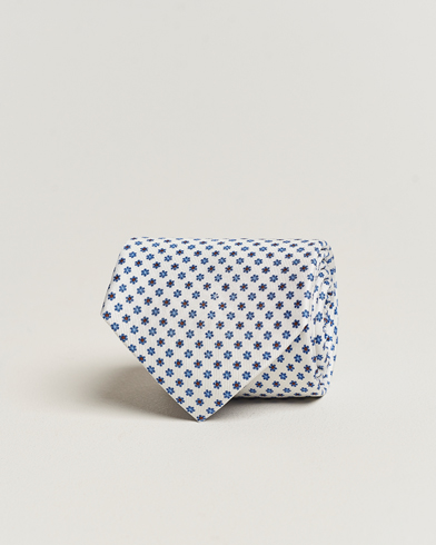 Men |  | E. Marinella | 3-Fold Printed Silk Tie White