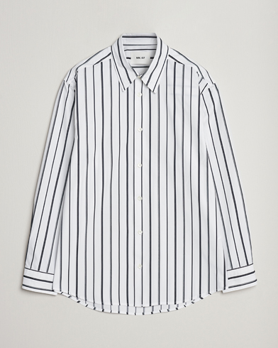 Men | Personal Classics | NN07 | Quinsy Striped Cotton Shirt White/Blue