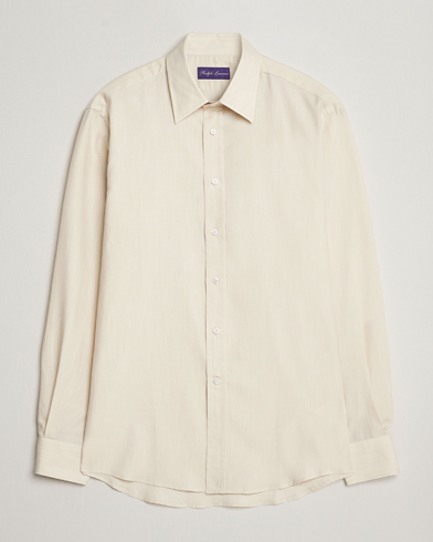 Men |  | Ralph Lauren Purple Label | Soft Cotton Shirt Cream
