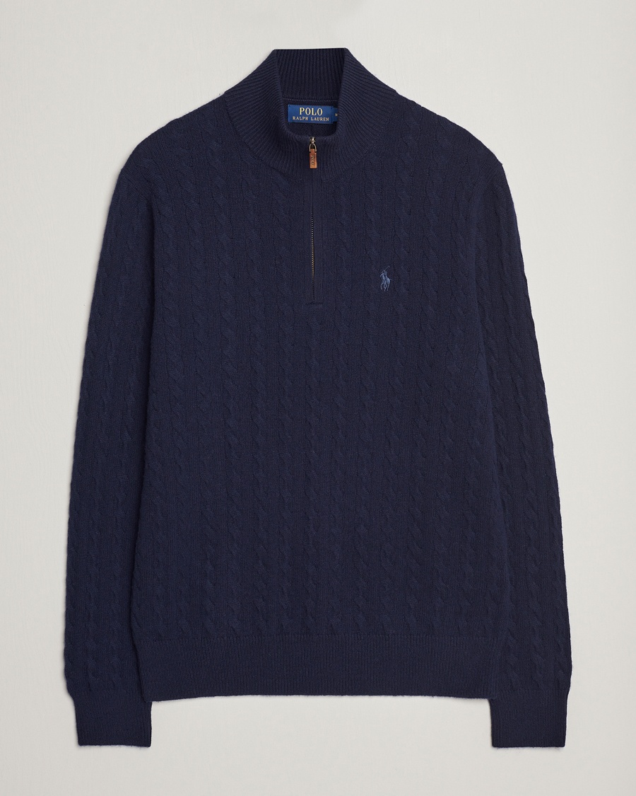 Ralph Lauren POLO by Ralph Lauren Half-Zip Sweatshirt, Men's M cotton black type Vintage Second Hand