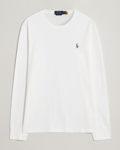 Men |  | Polo Ralph Lauren | Luxury Pima Cotton Long Sleeve T-Shirt White