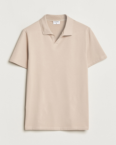 Men |  | Filippa K | Soft Lycra Polo T-Shirt Light Taupe