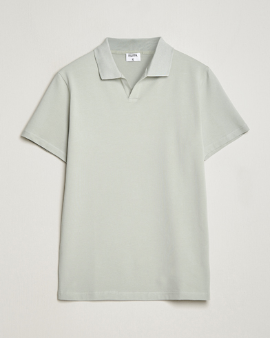 Men |  | Filippa K | Soft Lycra Polo T-Shirt Green Grey