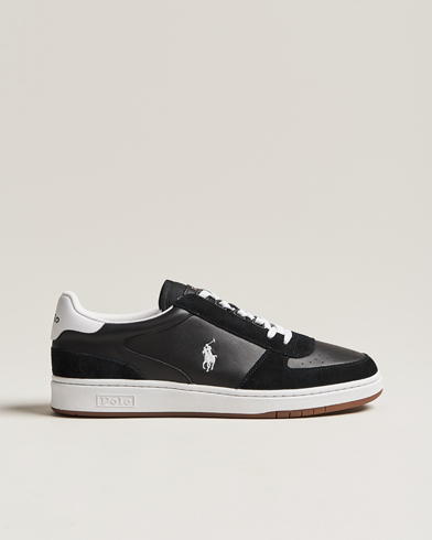 Men |  | Polo Ralph Lauren | CRT Leather/Suede Sneaker Black/White