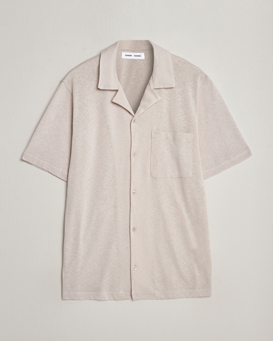 Men |  | Samsøe & Samsøe | Samartin Cotton/Linen Short Sleeve Shirt Moonstruck