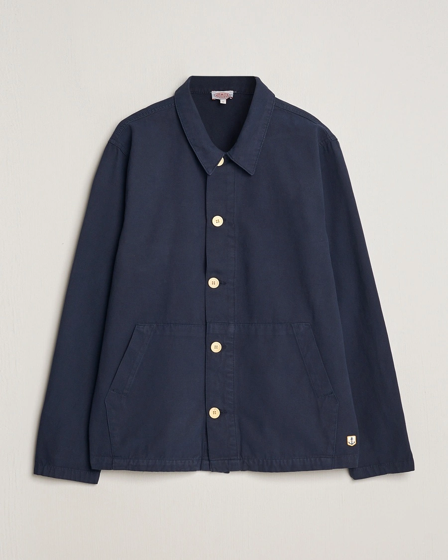Armor-lux Veste Pecheur Heritage Overshirt Deep Marine – Blue