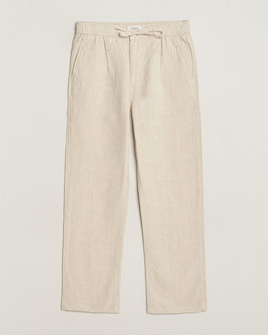  Loose Linen Pants Light Feather Gray