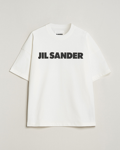 Men | Jil Sander | Jil Sander | Round Collar Logo T-Shirt White