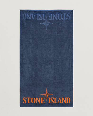 Men |  | Stone Island | Cotton Terry Beach Towel Dark Blue