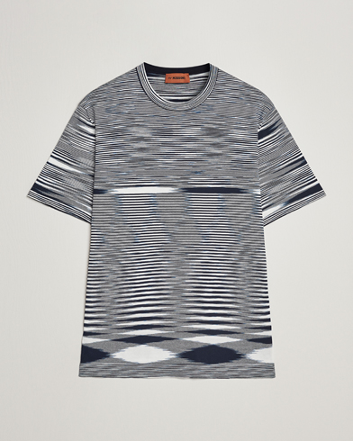 Men | Missoni | Missoni | Space Dyed Knitted T-Shirt White/Navy