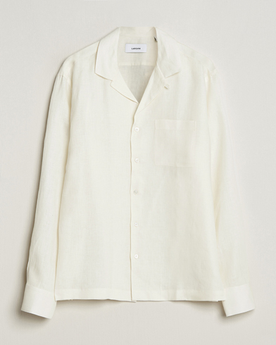 Men |  | Lardini | Klop Linen Shirt Off White