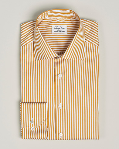  Slimline Cut Away Striped Shirt Yellow