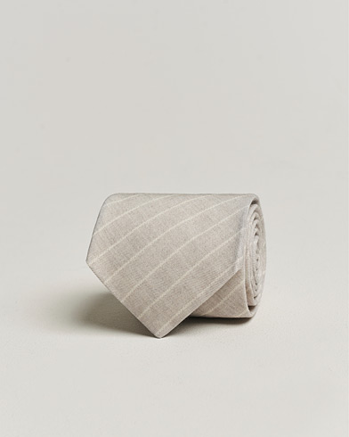 Men |  | Stenströms | Striped Cotton/Wool Tie Grey