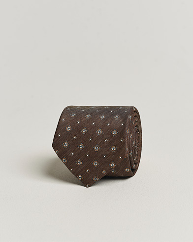  Silk/Linen Tie Brown